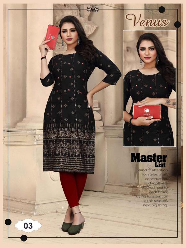 Aagya Venus Ethnic Wear Rayon Designer Kurti Collection